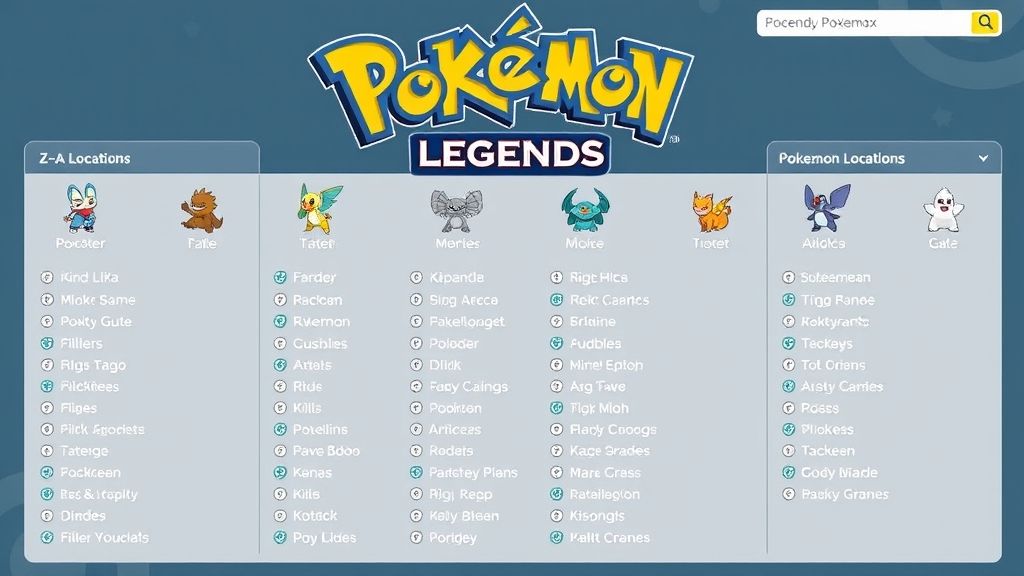 《宝可梦传说ZA》全图鉴收集指南